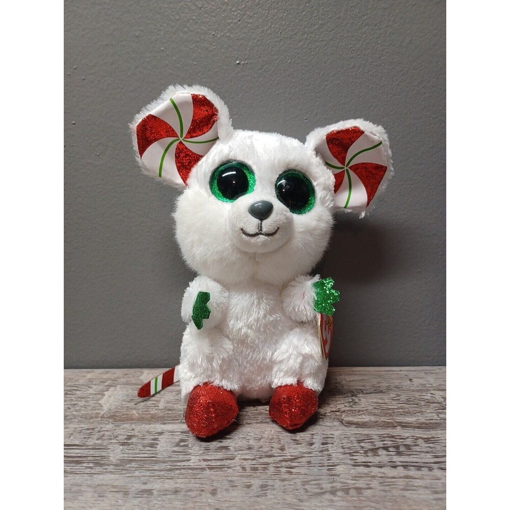 2021 Ty Beanie Boos CHIMNEY the Christmas Mouse (6 Inch) Plush Stuffed Toy